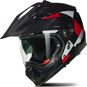 Adventure Helm Nolan N70-2 X Zwart-Grijs-Rood