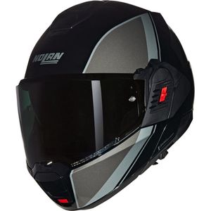 Nolan N120-1 - Motorhelm - Gloss Black/Grey/Silver - Modulaire Functionaliteit