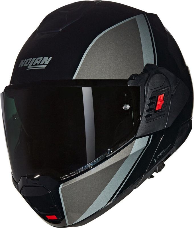 Nolan N120-1 - Motorhelm - Gloss Black/Grey/Silver - Modulaire Functionaliteit