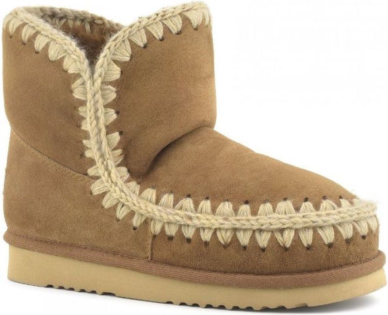 Mou - Eskimo 18 - Enkellaarsjes - Bruin - Wol