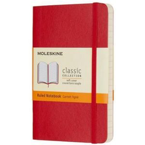 Moleskine Classic Notitieboek - Pocket - Softcover - Gelinieerd - Rood