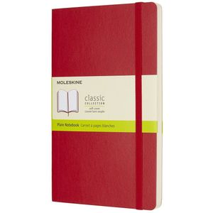 Moleskine large notitieboek blanco soft cover rood