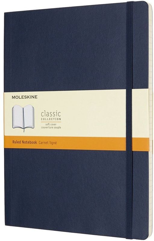 Moleskine Notizbuch XL 19x25cm liniert Softcover saphir