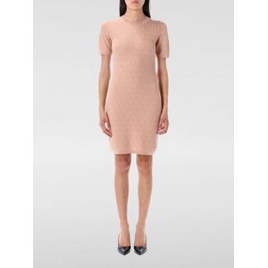 Jurken - Pink - Elegant Knit Dress - Korte Mouwen