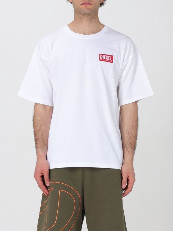 Diesel, Heren, Tops, Wit, Maat: 3XL Katoen,