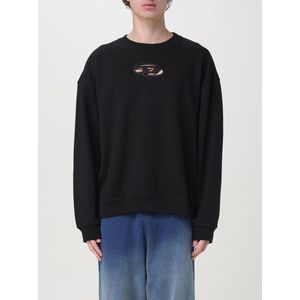 Diesel - Hoodie - Zwart - Katoen - Uitgesneden Logo