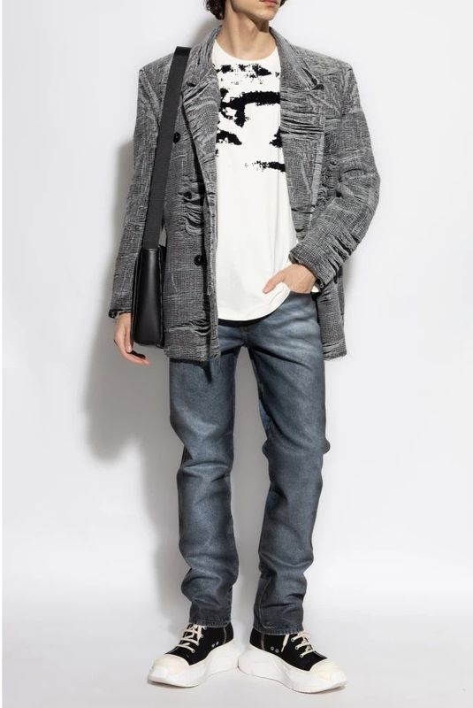 Diesel, Heren, Tops, Wit, Maat: 3XL Katoen,