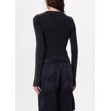 Diesel, Dames, Truien, Zwart, Maat: M Katoen,