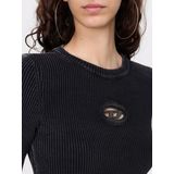 Diesel, Dames, Truien, Zwart, Maat: M Katoen,