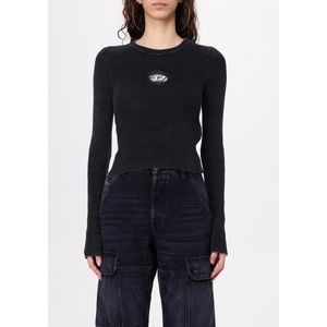 Diesel, Dames, Truien, Zwart, Maat: M Katoen,
