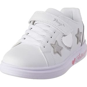 Primigi B&G Tween, dames gymschoenen, wit-zilver, 39 EU, Wit Zilver