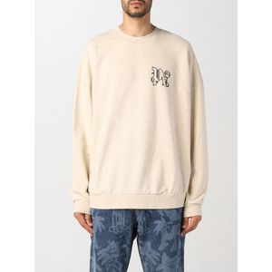 Palm Angels - Monogram Linen Crewneck Sweater - Beige - Katoen