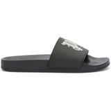 Palm Angels, Zwarte rubberen slippers Zwart, Heren, Maat:43 EU