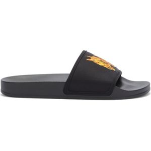Palm Angels - Zwarte Slipper - Heren - Met Voorkant Logo