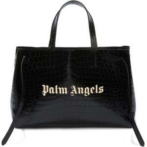 Palm Angels, Shopper tas Zwart, Dames, Maat:ONE Size