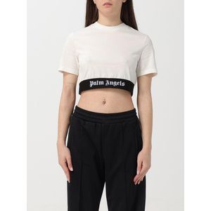 Palm Angels - Cropped Top - Beige - Dames - Katoen