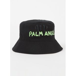 Palm Angels, Emmerhoed met logo Zwart, Heren, Maat:ONE Size