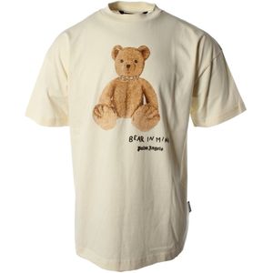 Palm Angels - Bear In Mind T-Shirt - Wit - Katoen