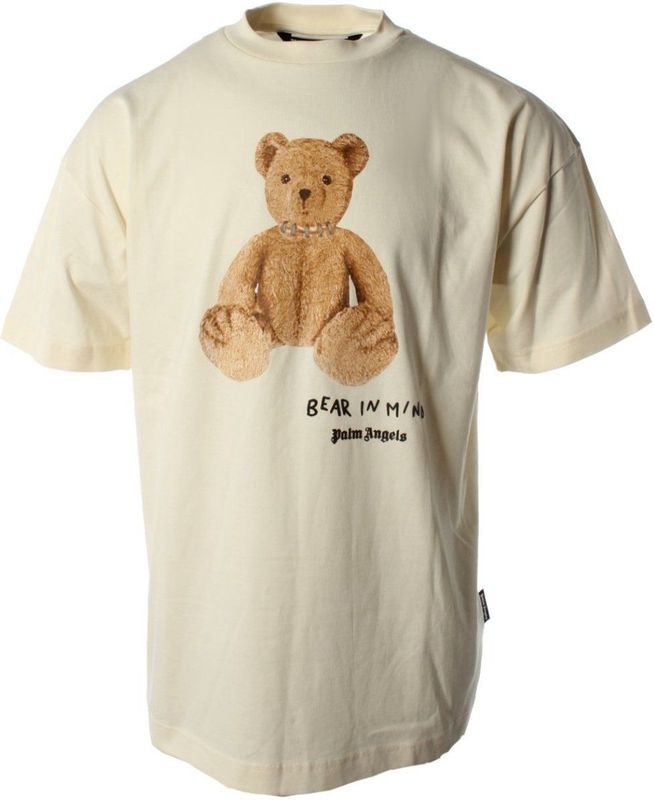 Palm Angels - Bear In Mind T-Shirt - Wit - Katoen