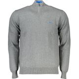 Half Zip Gebreide Sweater Grijs