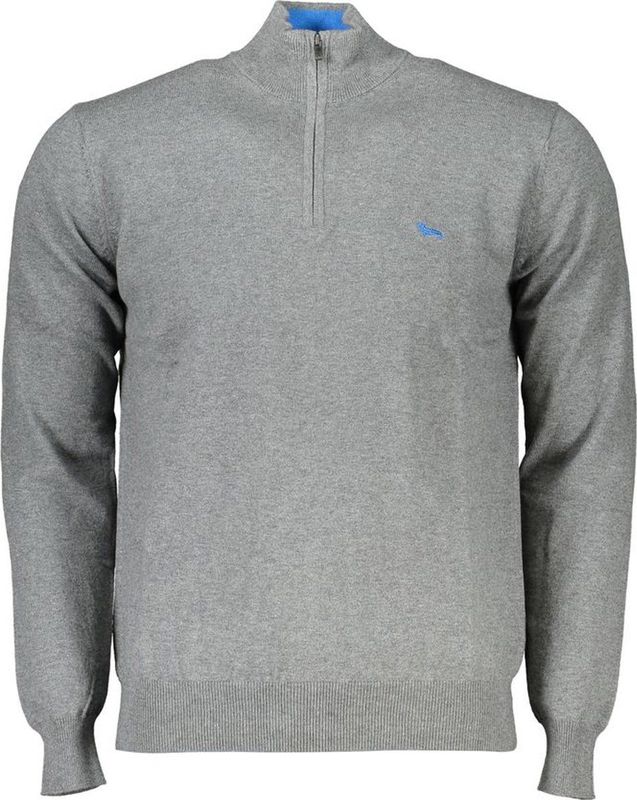 Half Zip Gebreide Sweater Grijs