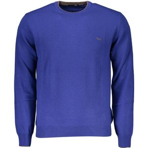 Harmont Blaine - Crew-Neck Sweater - Blauw - Wol en Viscose