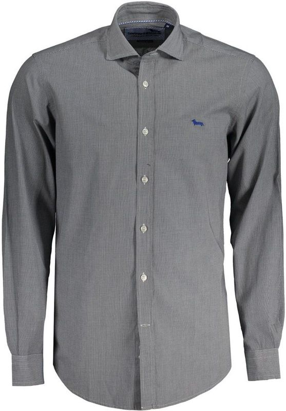 Harmont & Blaine - Blauw Geruit Overhemd - Heren - Slim Fit - Franse Kraag