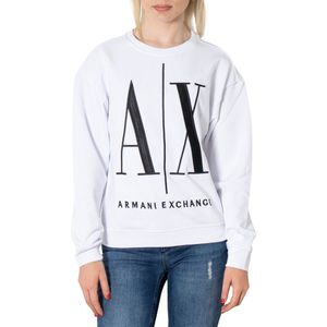 Armani Exchange Icon Project Sweatshirt voor dames, wit, XS