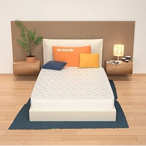 MiaSuite matras voor Frans bed, 120 x 190 cm, hoogte 25 cm, orthopedisch, met medisch hulpmiddel, 7 cm geheugenschuim, 9 zones en 17 cm waterfoammatras, 120 x 190 cm