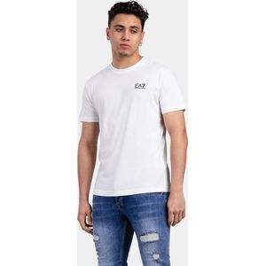 EA7 Emporio Armani Basic Logo T-Shirt Heren Wit Zwart
