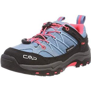 CMP Kids Rigel Lage trekkingschoenen WP Wandelschoenen, uniseks, kinderen, Veelkleurig (Clorophilla-Rood Fluo)