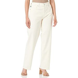 Love Moschino Boyfriend with Brand Heart Back Tag damesbroek, Crème, 32