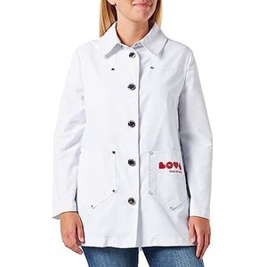 Love Moschino Ongevoerde caban voor dames, Optisch Wit, 40