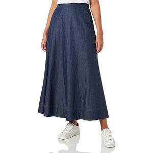 Love Moschino Dames met Brand Flag Label Lange Rok, Blauw, 42, blauw, 42