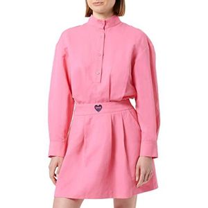 Love Moschino Dames Lange Mouwen Korte Jurk, Fuchsia, 38, fuchsia, 38