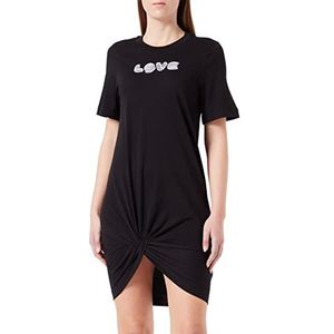 Love Moschino Dames Regular ape jurk, zwart, 38, zwart, 38