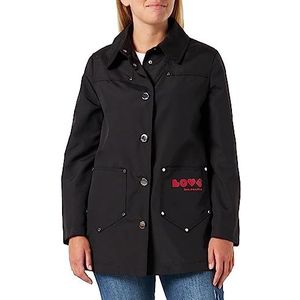 Love Moschino Ongevoerde caban voor dames, Zwart, 66