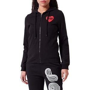 Love Moschino Damesjack met rits, zwart, 44, zwart, 44