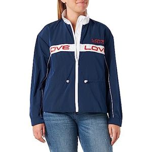 Love Moschino Unlined Regular Fit Damesjas, Wit/Blauw, 46