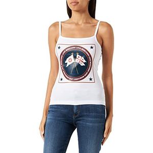 Love Moschino Dames Tight Fit Tank Top, Optical White, 46, wit (optical white), 46