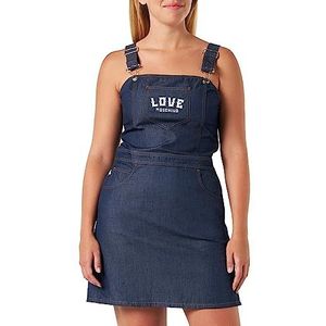 Love Moschino Dames A-lijn Dress, Blue, 40, blauw, 40