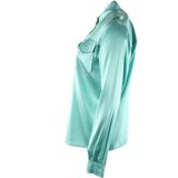 Pinko - Blouse - Groen - Zijdemix - Lange Mouwen