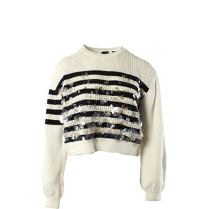 Trui - Ajourpatroon - Ronde Halslijn - Lange Mouwen - Zwart - Polyester