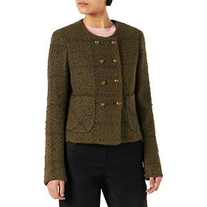 Pinko ERMANNA Boucle jas geruit, SD1_groen/zwart, 40 dames