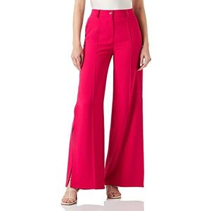 Pinko Pureza crêpe fluidbroek voor dames, P87_Fuchsia, 46 NL