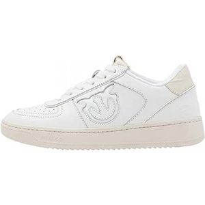 Pinko Witte Casual Gesloten Platte Sneakers , White , Dames , Maat: 41 EU