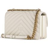 Pinko Stijlvolle Leren Handtas , White , Dames , Maat: ONE Size