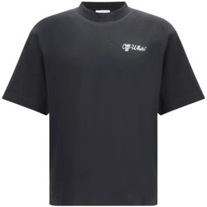 Off White, Heren, Tops, Zwart, Maat: S Katoen,