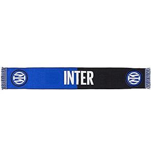 Inter Jaquard-logo, verschillende kleuren, uniseks stadion voor volwassenen, tweekleurig zwart/blauw, eenheidsmaat