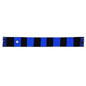 Inter Sjaal met strepen, acryl, uniseks, voor volwassenen, zwart/blauw, eenheidsmaat